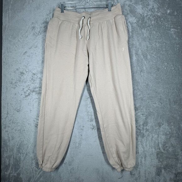 Champion Pants Womens Medium Tan Jogger Sweatpants Casual Loungewear Athleisure - Picture 2 of 8